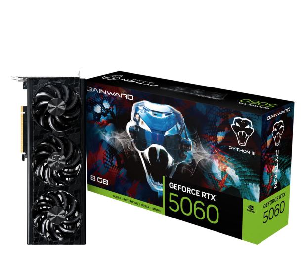 Gainward GeForce RTX 5060 Python III 8GB GDDR7 DLSS4 - 1335468 - zdjęcie
